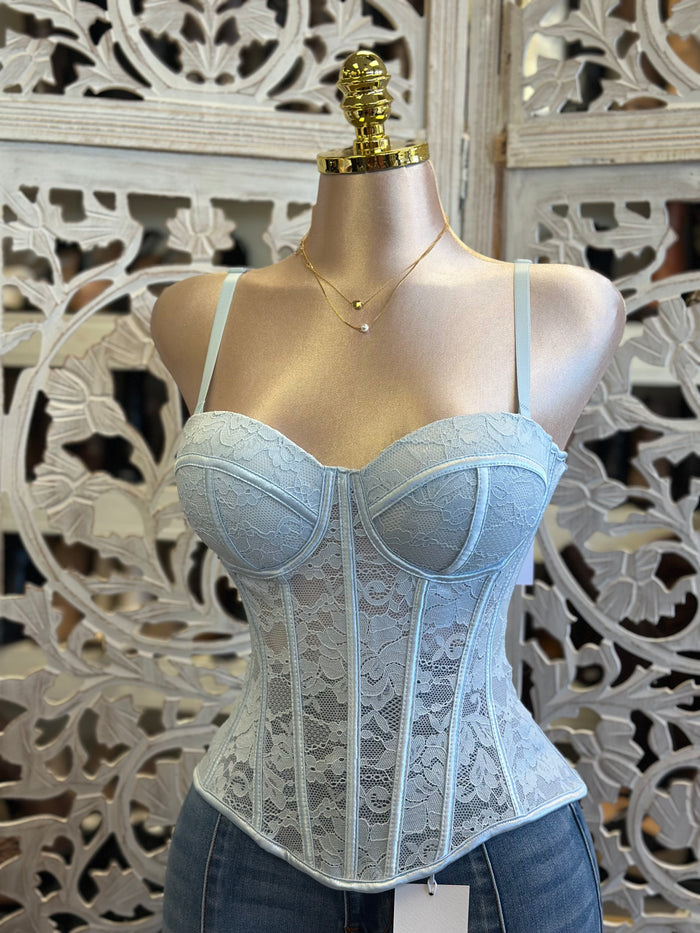 Full Lace Corset Top - Estira, Stretchy