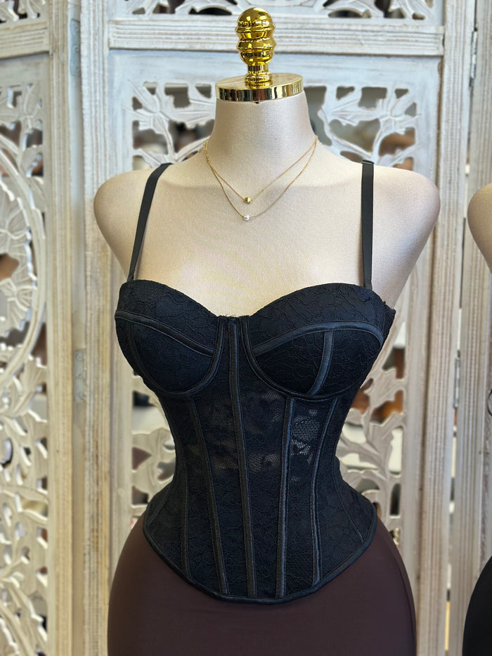 Full Lace Corset Top - Estira, Stretchy