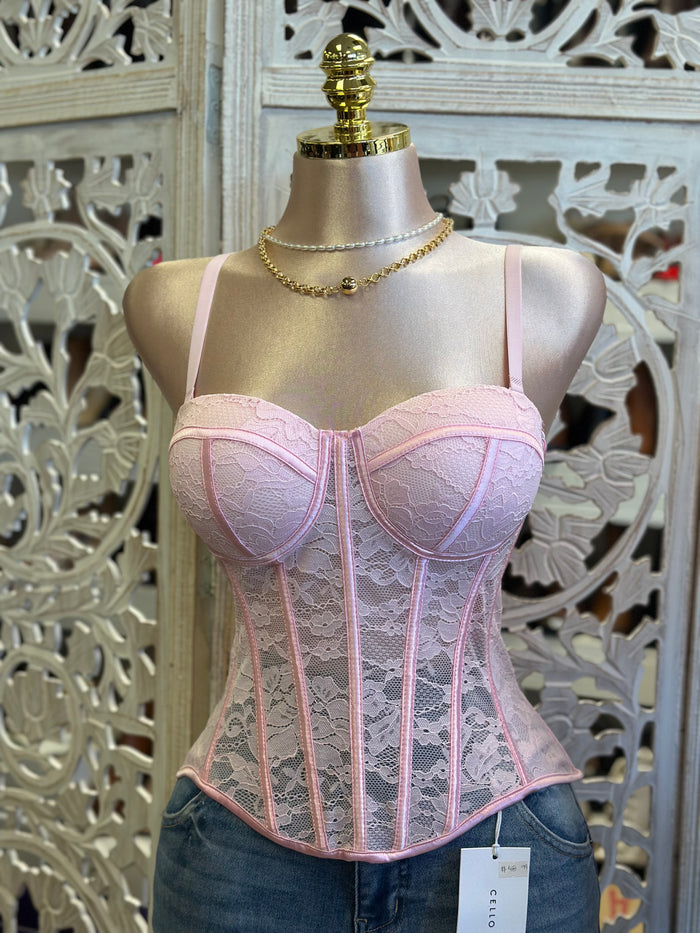 Full Lace Corset Top - Estira, Stretchy