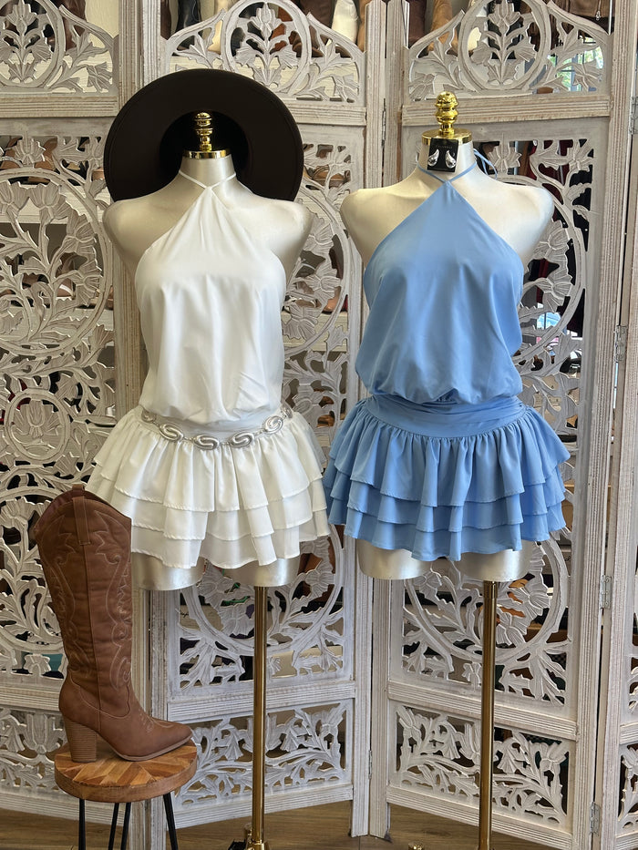 Halter Mini Dress- Estira, Stretchy