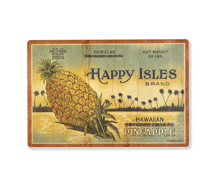 Happy Isle Crate Wooden Postcard