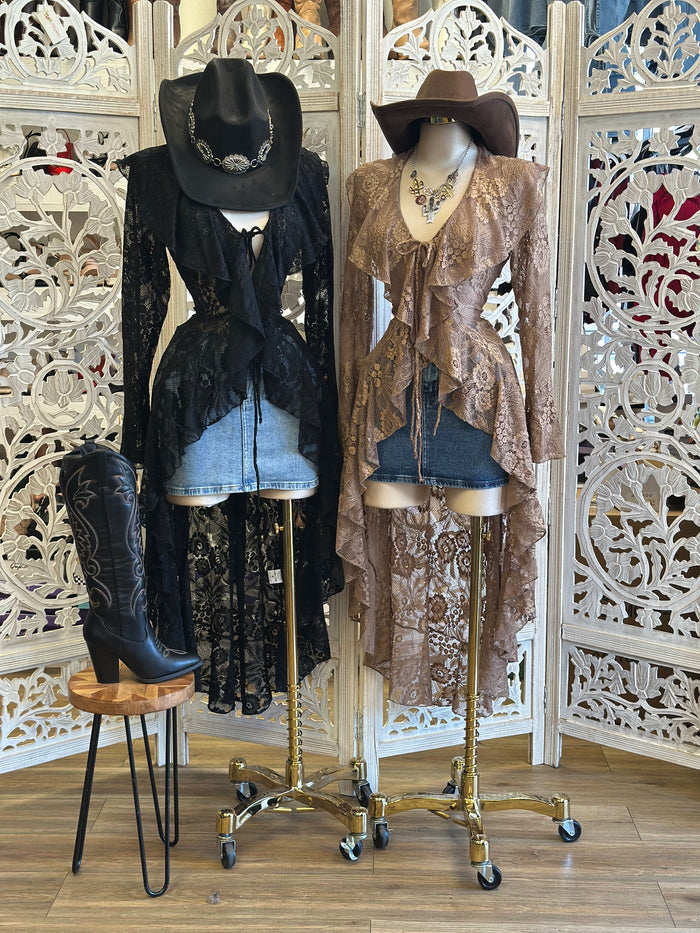 High Low Lace Cardigan