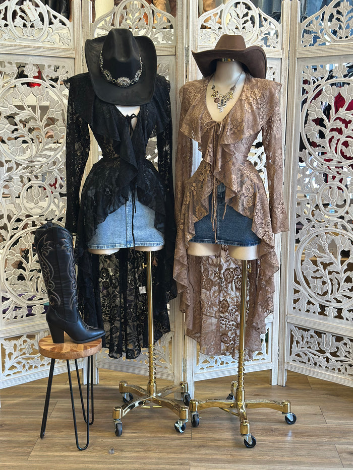 High Low Lace Cardigan
