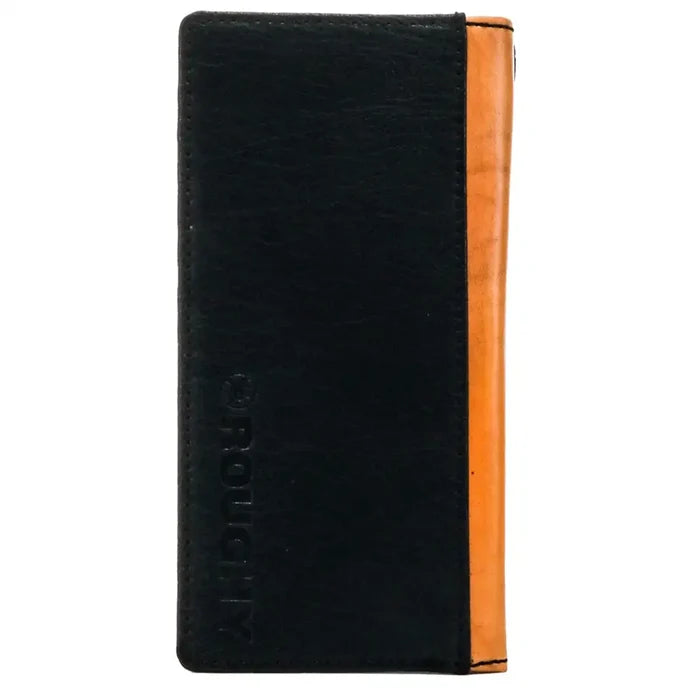 HOOey "Ryder" Hand Tooled Rodeo Rough  (Tan/Red) - Men's Rodeo Wallet