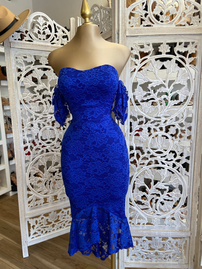 Lace Royal Blue Dress