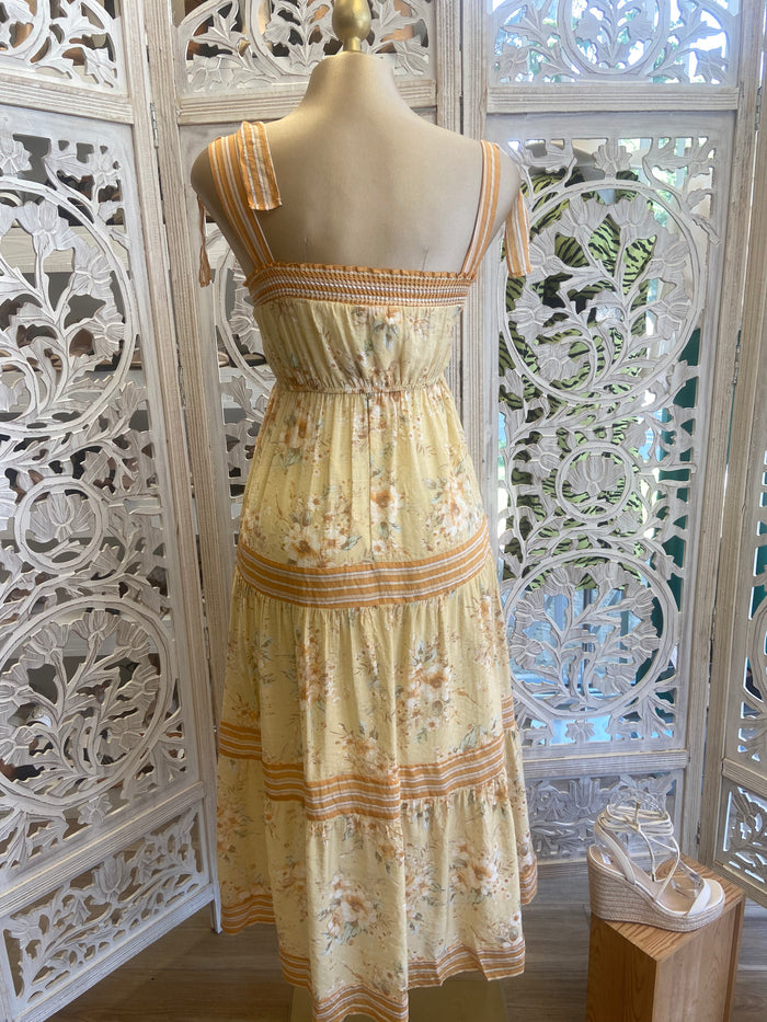 Yellow Tied Maxi Dress