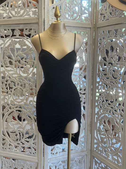 Black Slit Dress