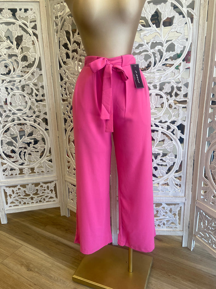 Hot Pink Bow Tie Trousers