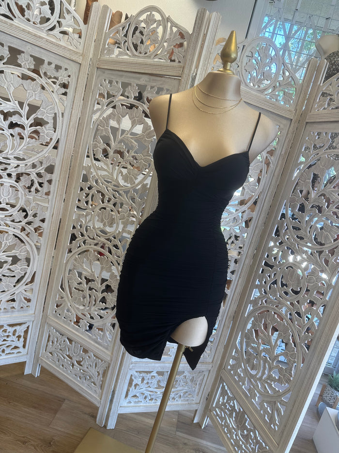 Black Slit Dress