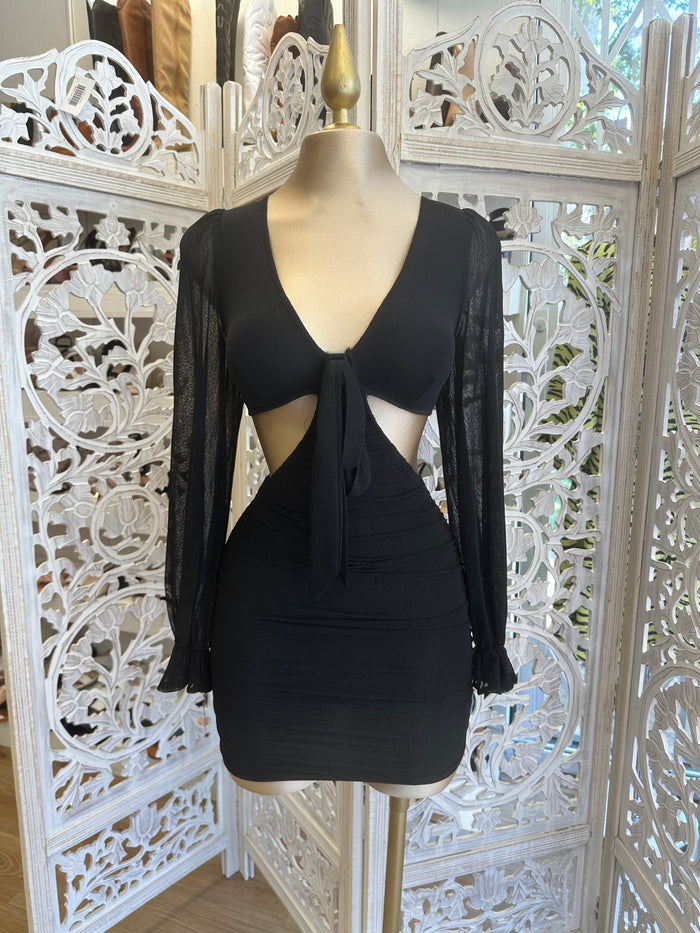 Cutout Tie Up Dress