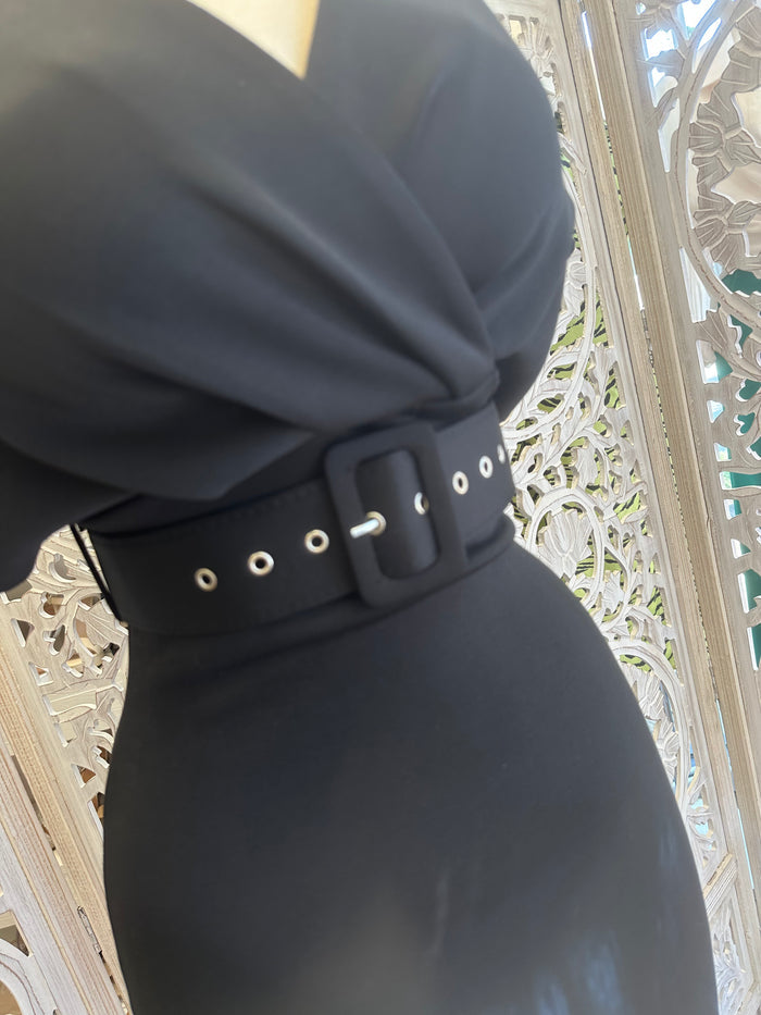 Midi Dress with Belt