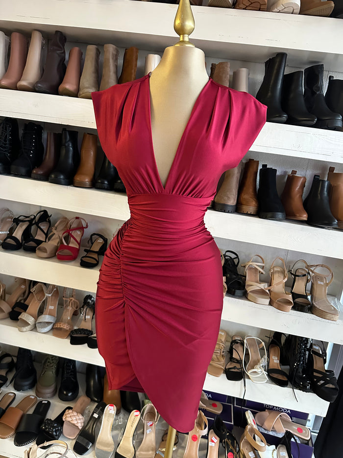 V Draped Dress