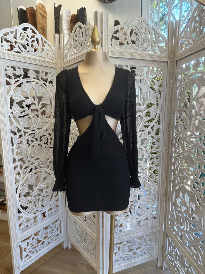 Cutout Tie Up Dress
