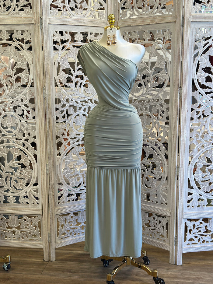 Jaded Wrapped Dress - Estira, Stretchy