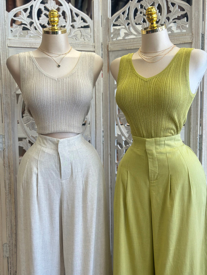 Knit Blouse and Pants  Set- Estira, Stretchy