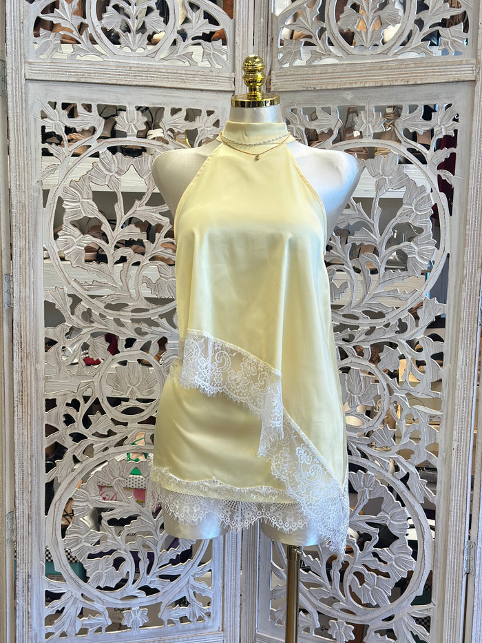 Lace Lined Butter Satin Set-Stretchy, Estira