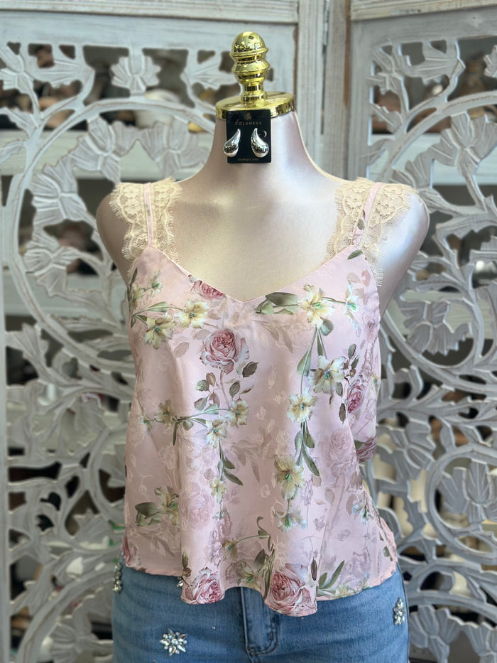Lace Lined Floral Blouse