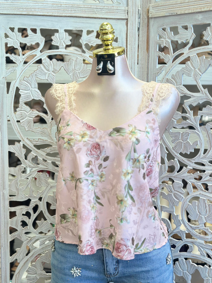 Lace Lined Floral Blouse