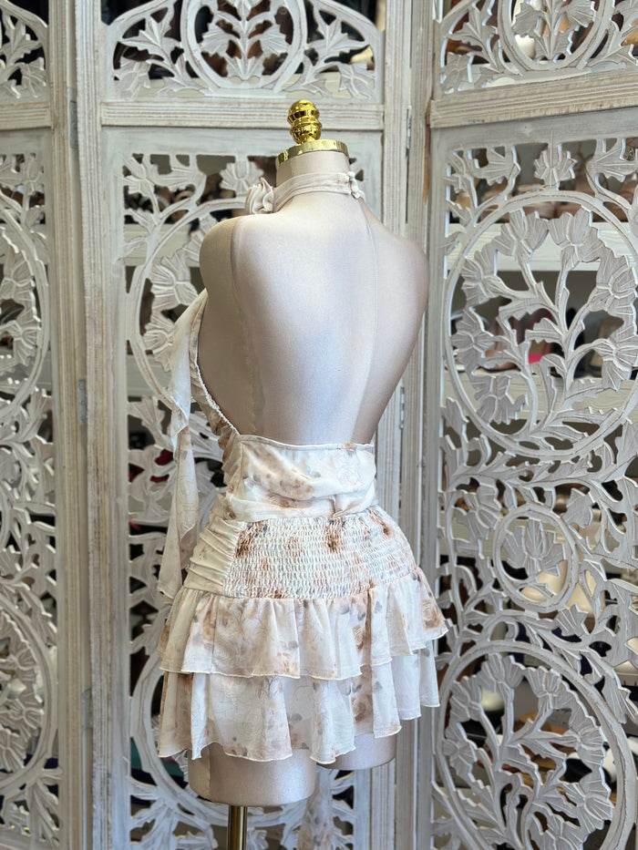 Mesh Floral Neutral Floral Set- Stretchy, Estira