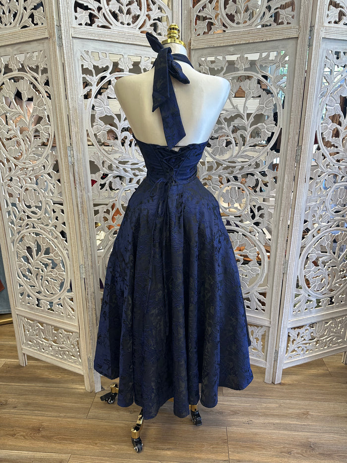 Midnight Ofelia Midi Dress - No Estira, Not Stretchy