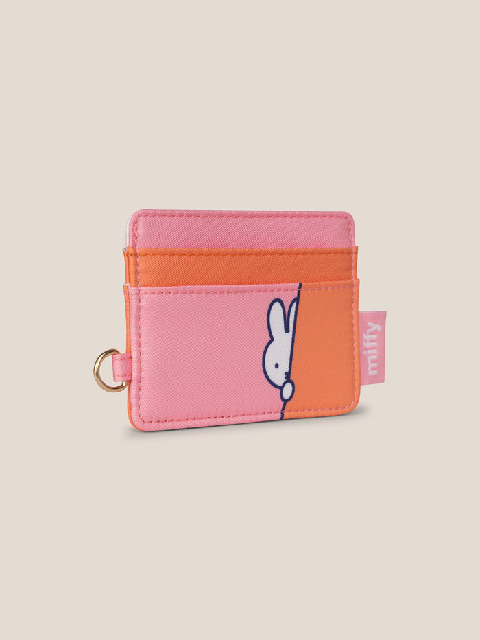 Miffy Flower Fields Be Charged Card Case - Pink & Orange