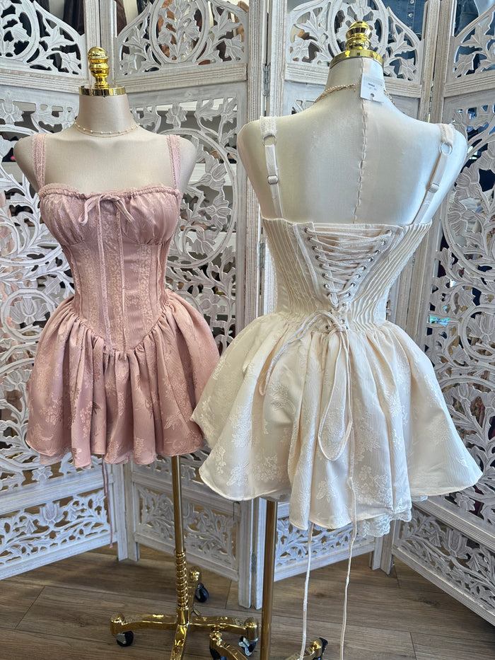 Milkmaid Corset Mini Dress- No Estira, Not Stretchy