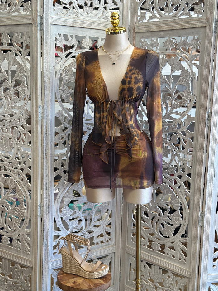 Multi Print Mesh Mini Set-Estira,Stretchy