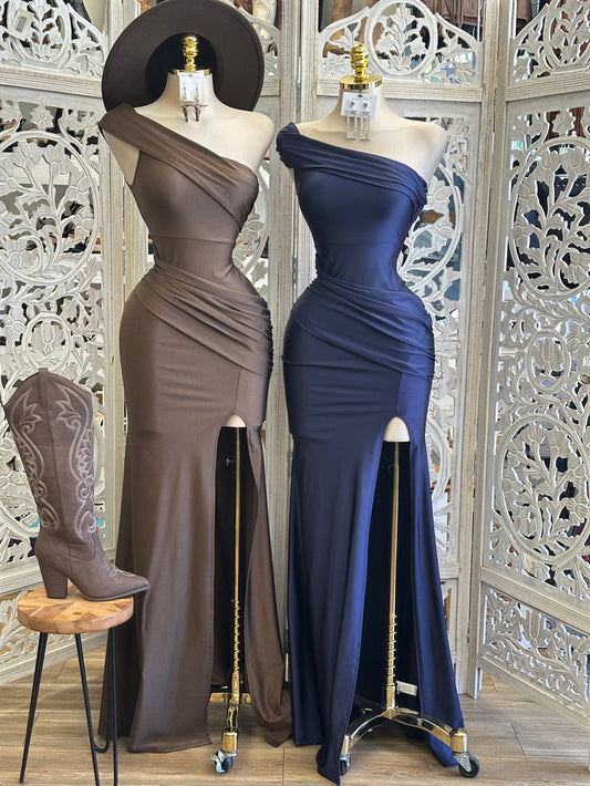 One Sleeve Evening Dress- Stretchy ,Estira