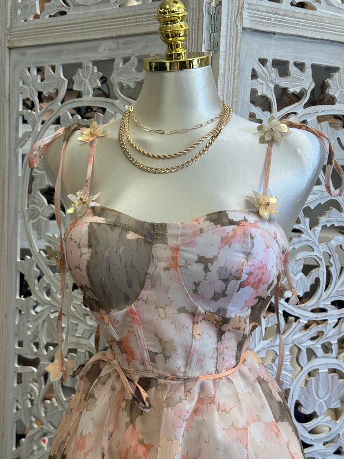 Pastel Flare Midi Dress- Estira, Stretchy