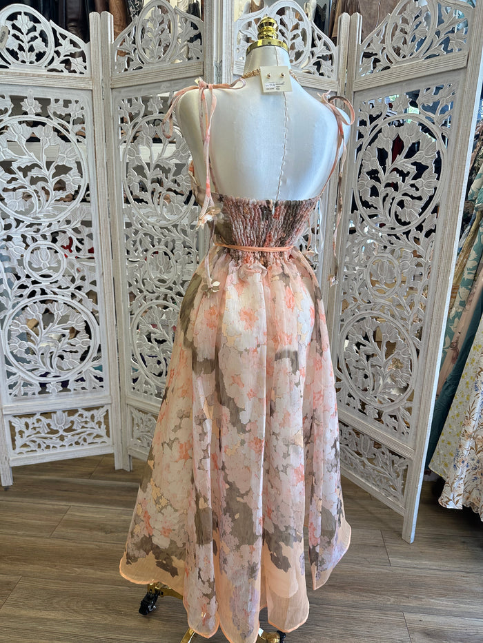 Pastel Flare Midi Dress- Estira, Stretchy
