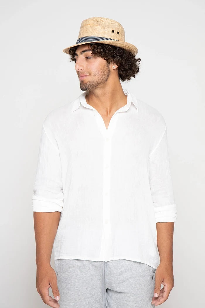 Peter Grimm Arsenio - Straw Fedora Hat