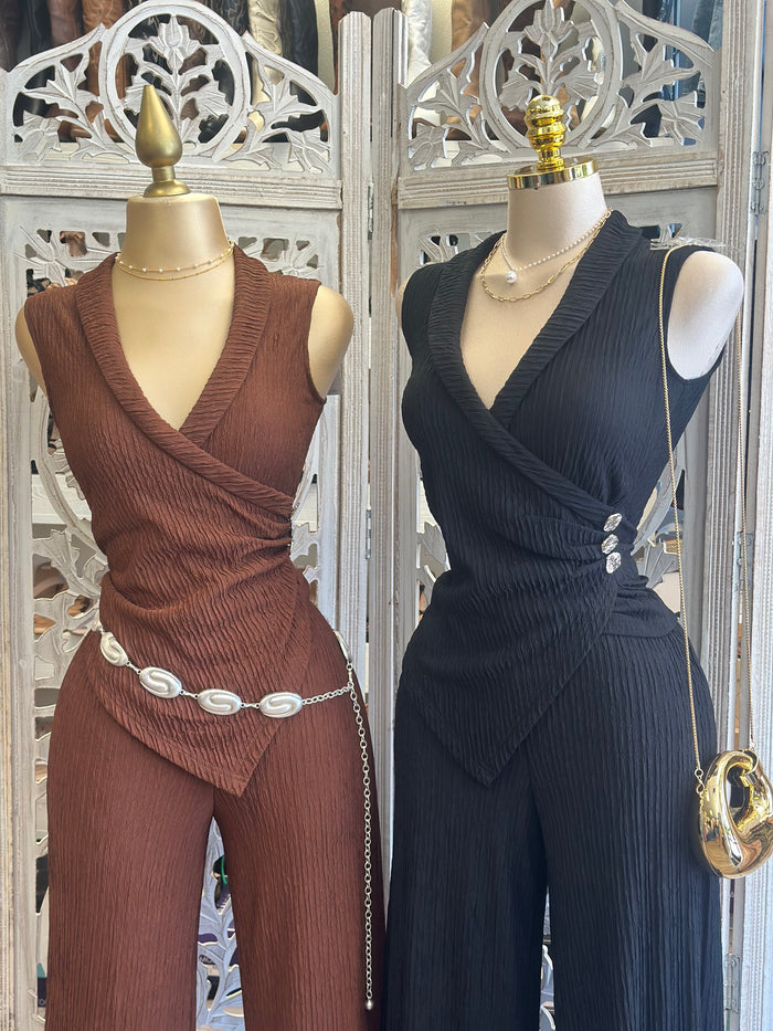 Pleated Wrapped Set-Stretchy, Estira