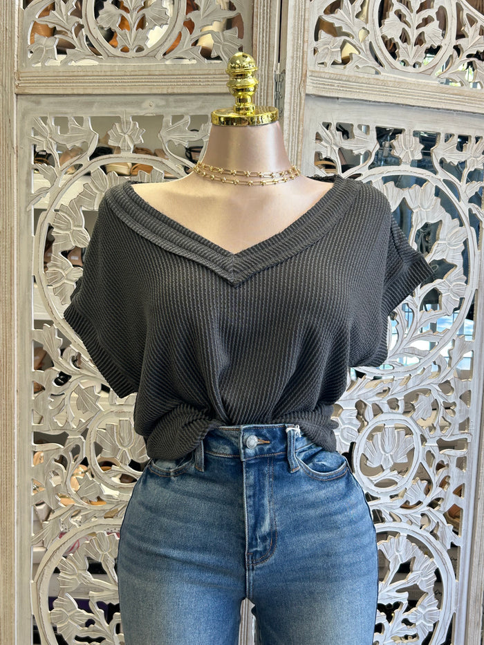Ribbed Oversized Tee