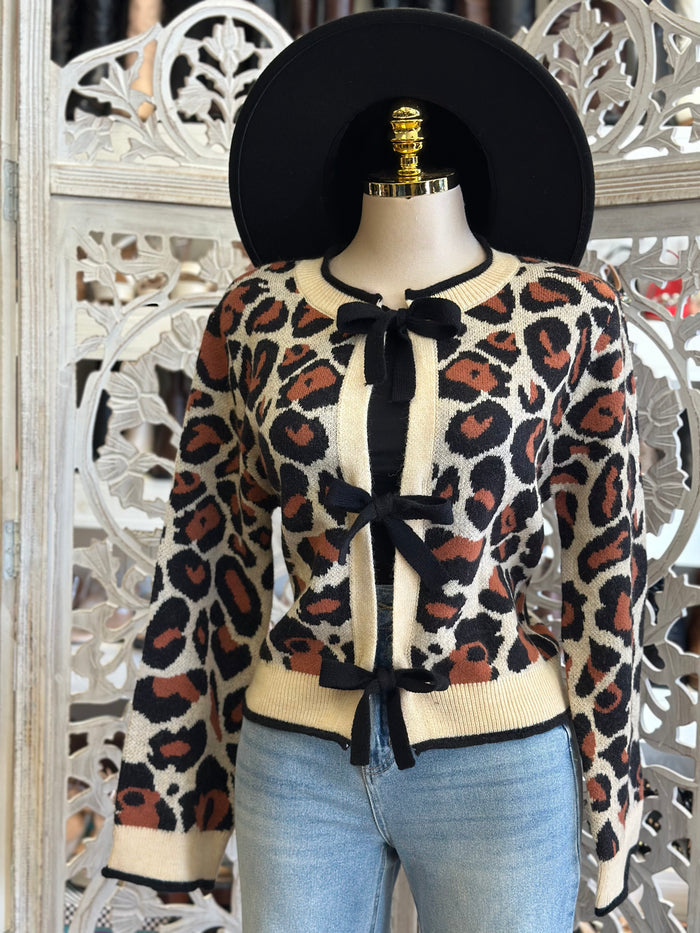Ribbon Cheetah Sweater