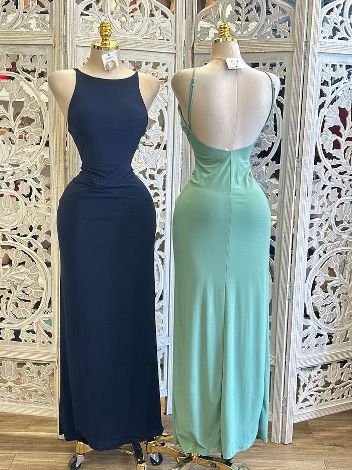 Scoop Back Formal Dress -Estira, Stretchy