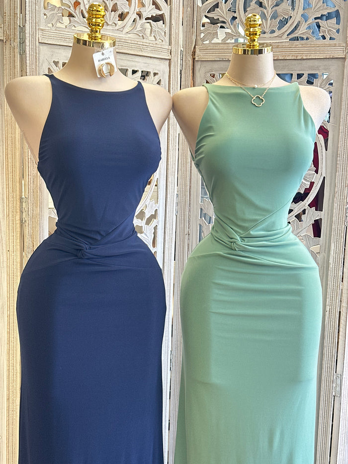 Scoop Back Formal Dress -Estira, Stretchy