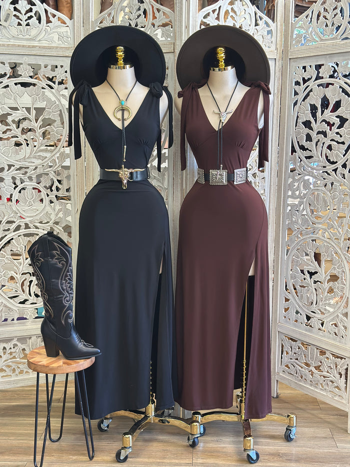 Scoop Ribbon Sleeve Dress- Estira, Stretchy