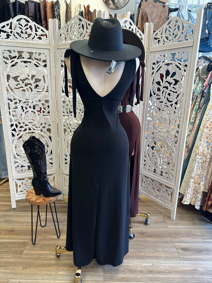 Scoop Ribbon Sleeve Dress- Estira, Stretchy