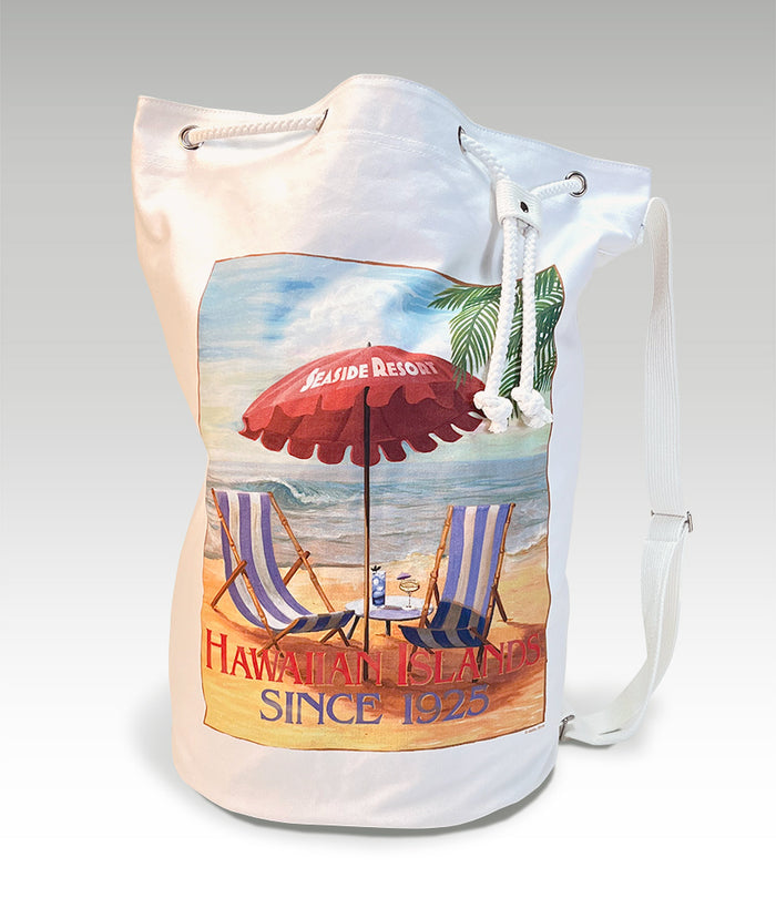 Seaside Resort Hawaii Rope Cinch Beachbag