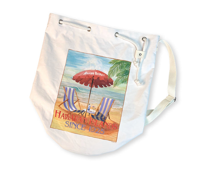 Seaside Resort Hawaii Rope Cinch Beachbag