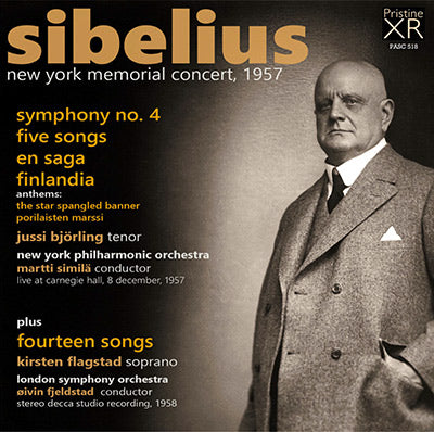 SIBELIUS 1957 Memorial Concert - 14 Song Recital (1957/58) - PASC518 - CD