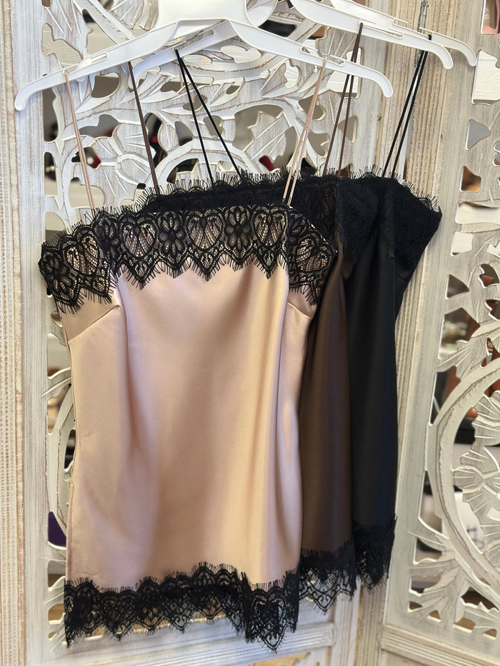 Silk Lace Trim Blouse