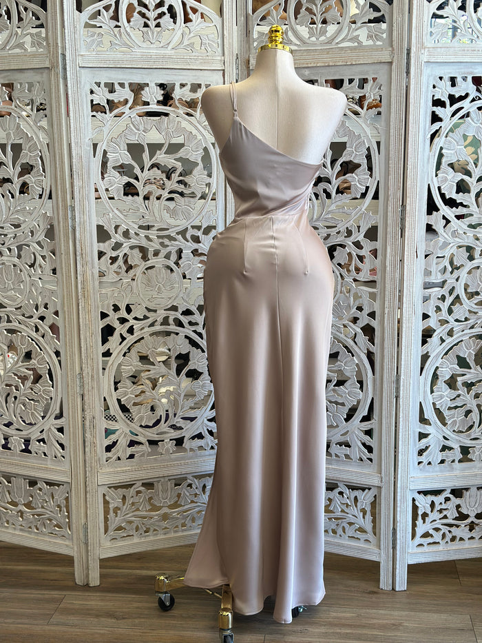 Silky Wrapped Maxi Dress- Not Stretchy, No Estira