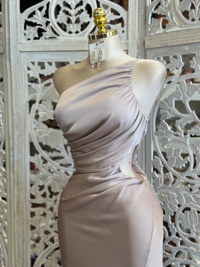 Silky Wrapped Maxi Dress- Not Stretchy, No Estira