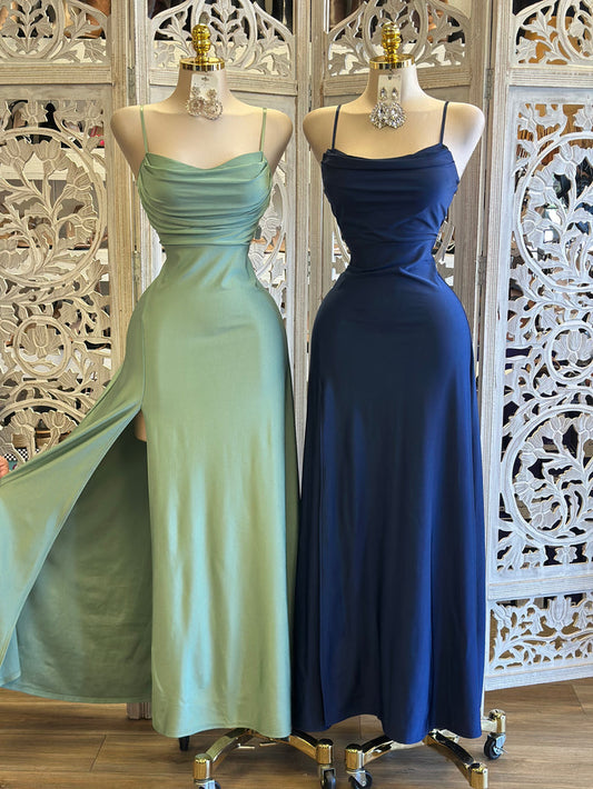 Slim Fit Strappy Maxi Dress - Estira, Stretchy