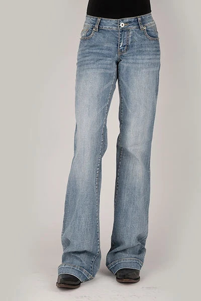Stetson 214 Trouser Fit V Pocket (Light Wash) - Women's Jeans (Closeout)