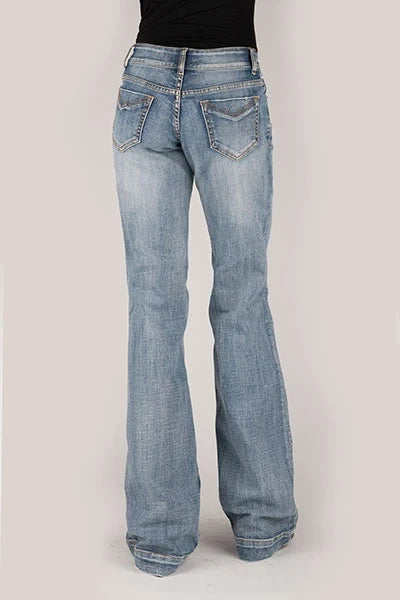Stetson 214 Trouser Fit V Pocket (Light Wash) - Women's Jeans (Closeout)