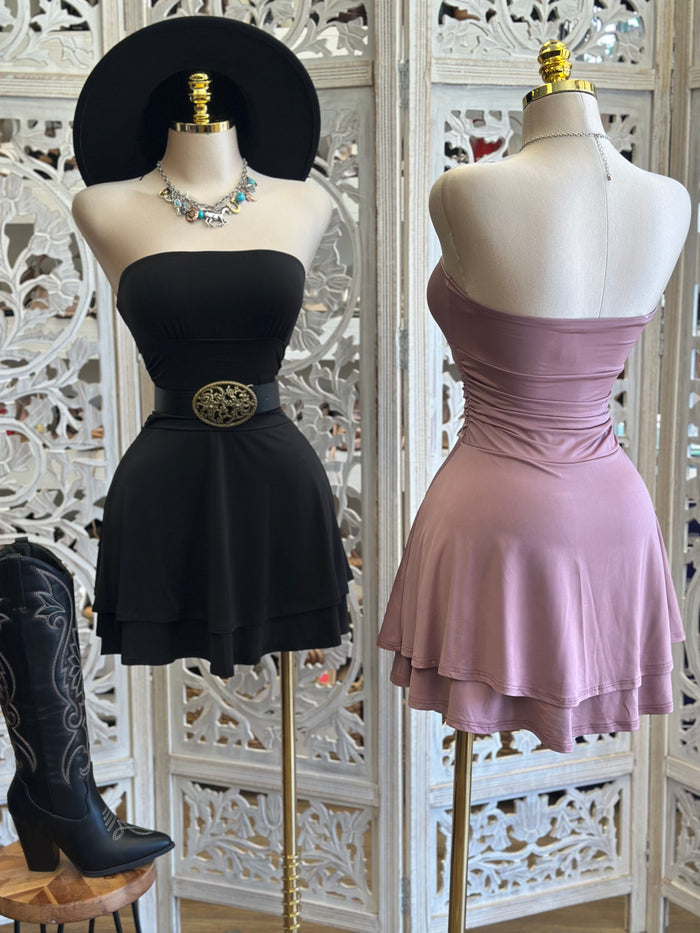 Strapless Elizabeth Mini Dress- Stretchy