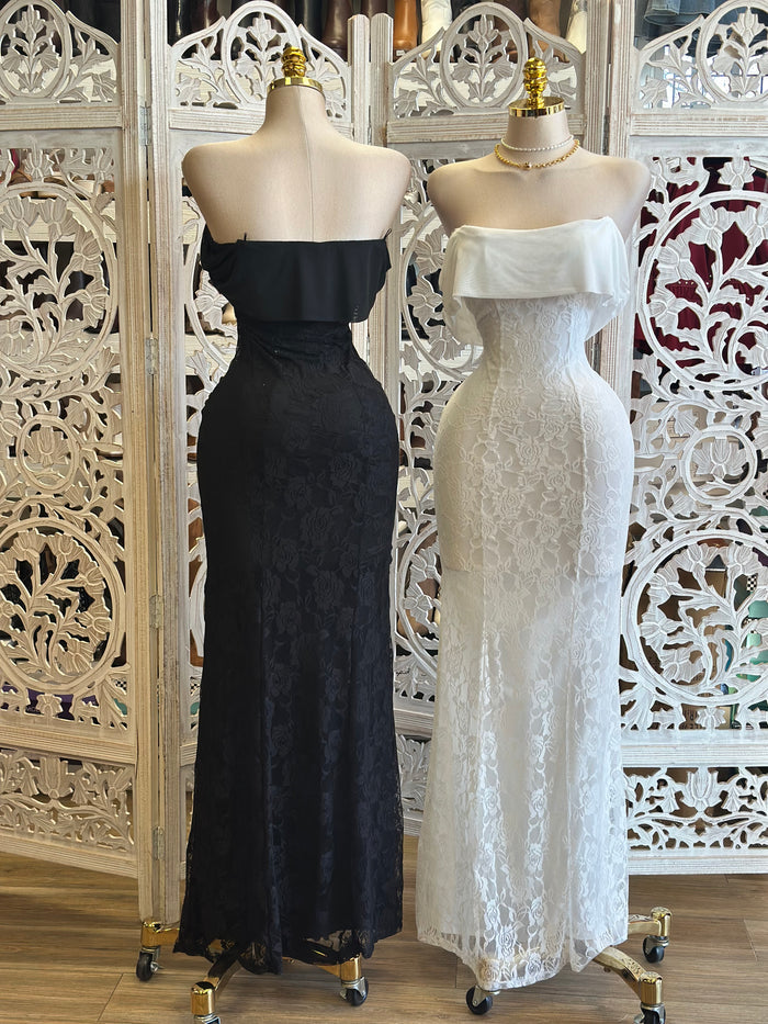 Strapless Full Lace Dress- Stretchy,Estira
