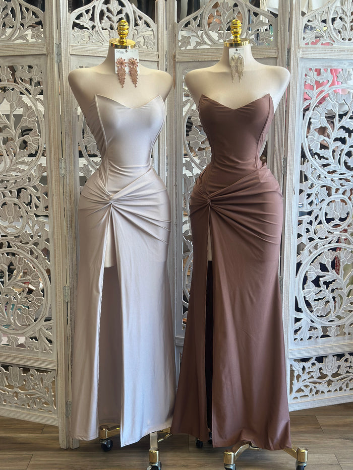 Strapless Knotted Gown - Stretchy, Estira